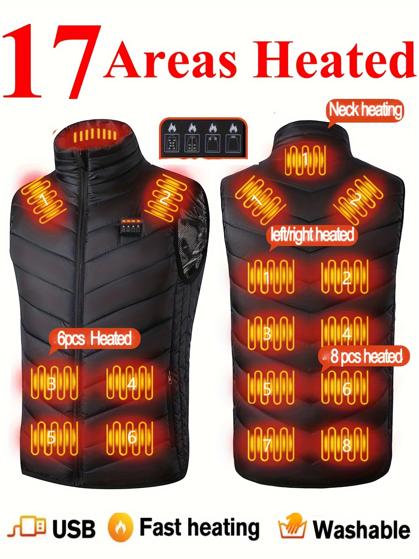 Heated Pants, Thermal Underwear for Women, Electric USB Heating Base Layer  Fleece Lined for Indoor Outdoor No Battery 