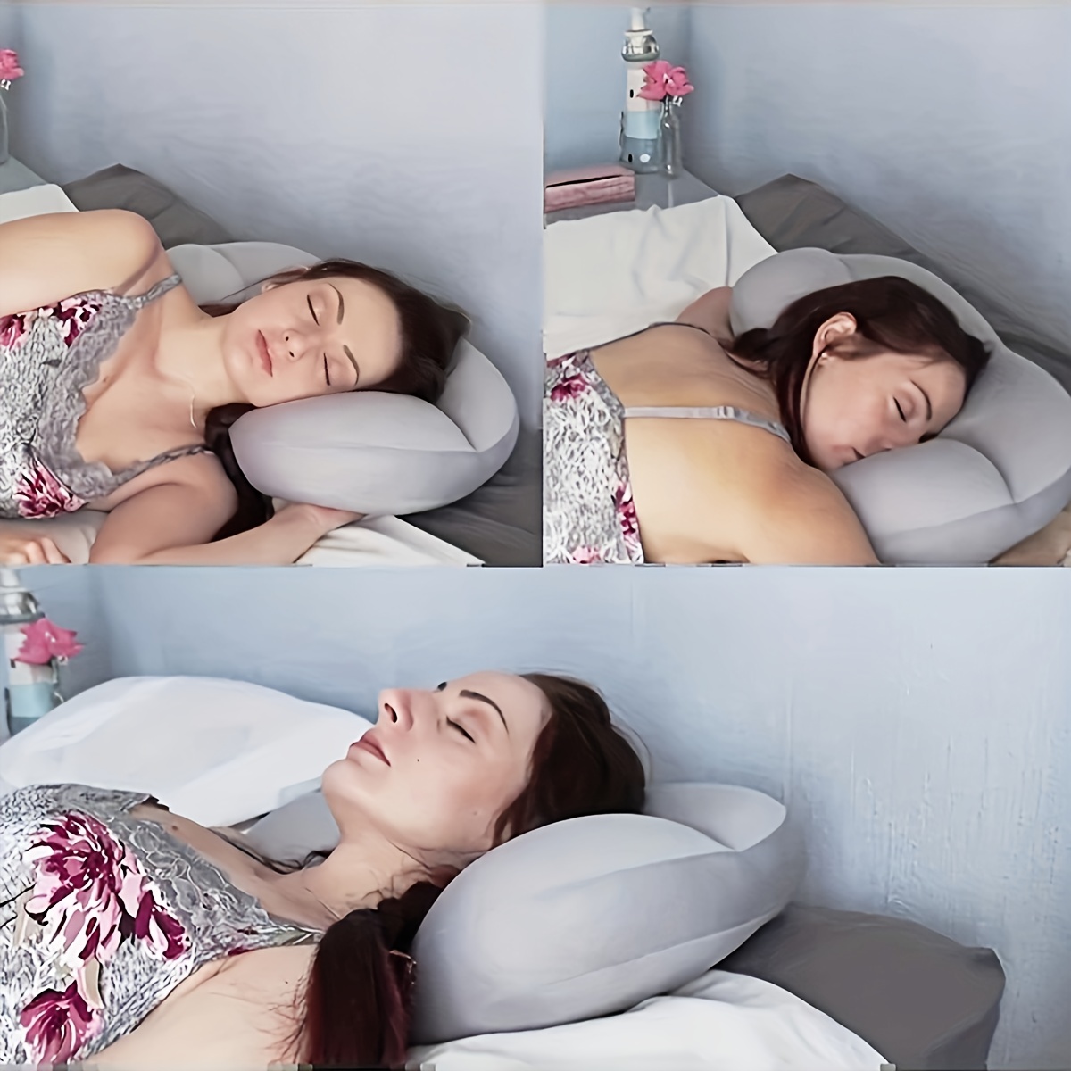  Almohada hinchable para adultos, posición más profunda, almohada  suave, portátil, cojín inflable para mujer