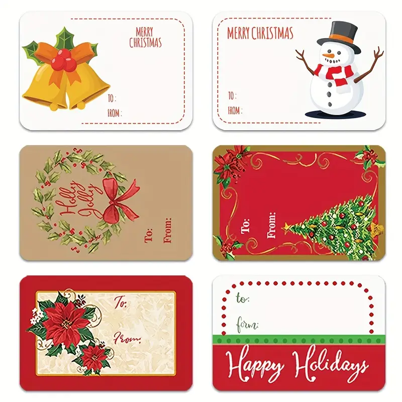 Sticker Décoration De Noël Série De Cadeaux Étiquette Autocollante