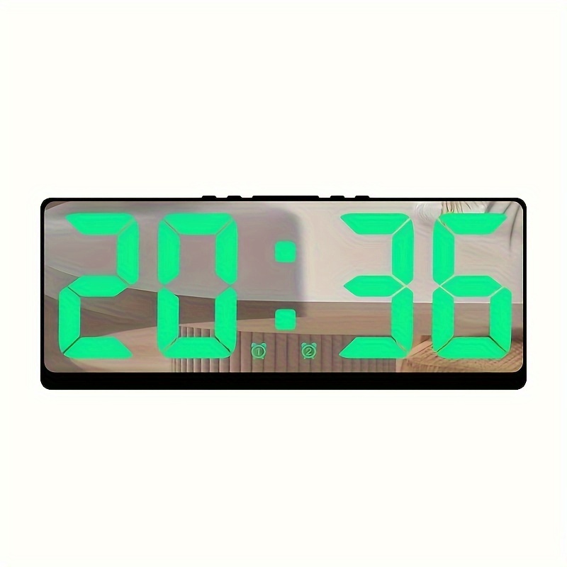 Orologio Tavolo Digitale In Acrilico/ Specchio Controllo Vocale, Doppia  Sveglia, Modalità Notturna, Snooze, 5 Livelli Luminosità Regolabile,  Formato 12/24 Ore, Funzione Anti-disturbo, Orologio Led Elettronico -  Decorare Casa, Sala, Ufficio, Senza