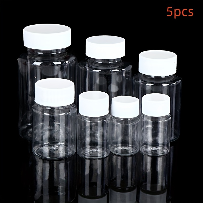 5PCS Portable Household Sealed Transparent Jars Large Cylindrical