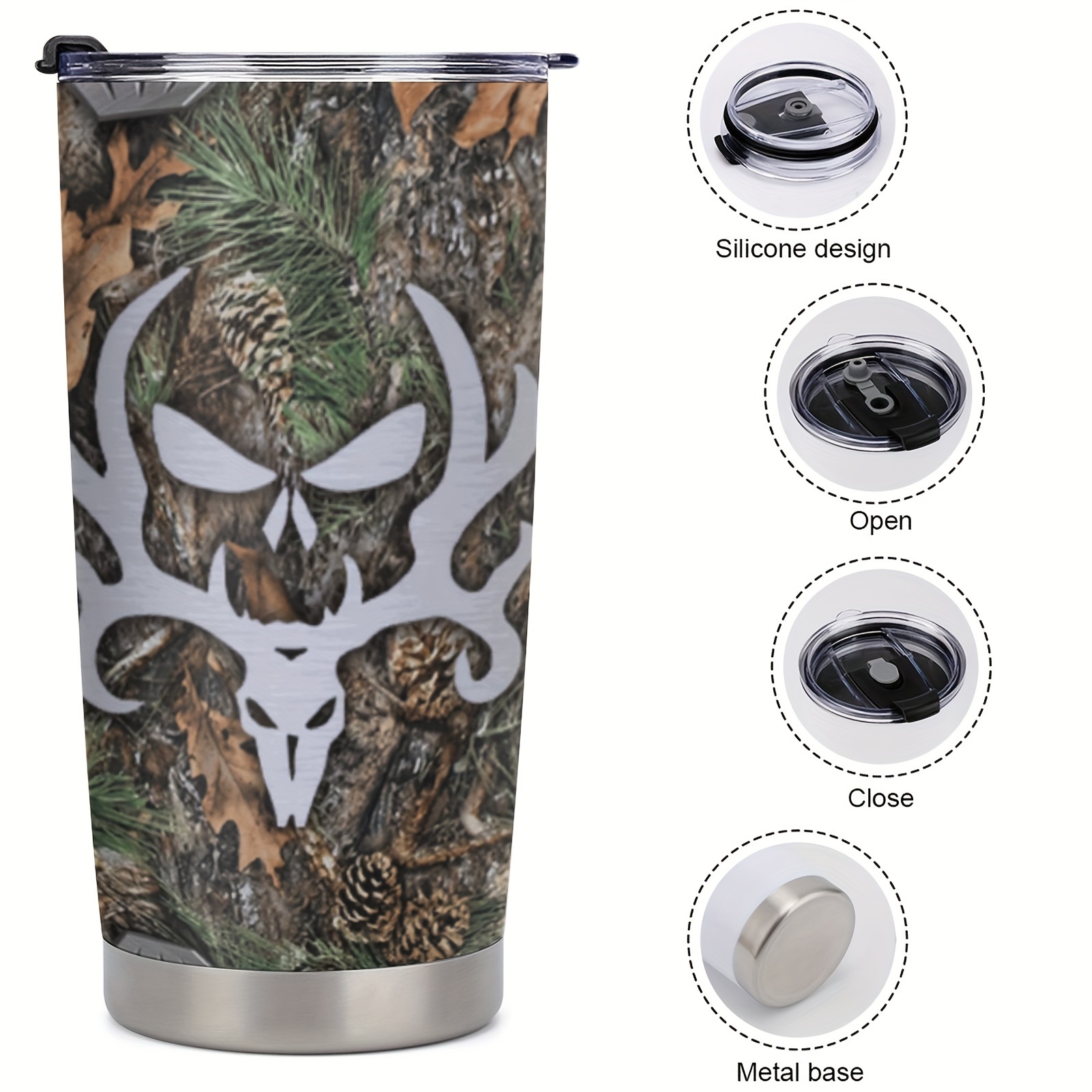 64HYDRO 20oz Hunting Gifts for Men, Valentines Day Gifts for  Him, Gifts for Hunters, Hunter Gifts for Men, Coffee Thermos for Men, Deer  Hunting Tumbler Cup, Insulated Travel Coffee Mug