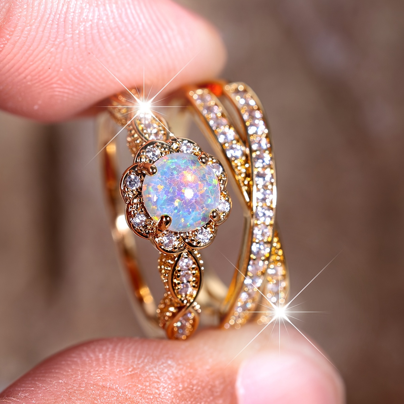 Vintage Stacking Rings Inlaid Opal Pick A Color U Prefer - Temu United ...