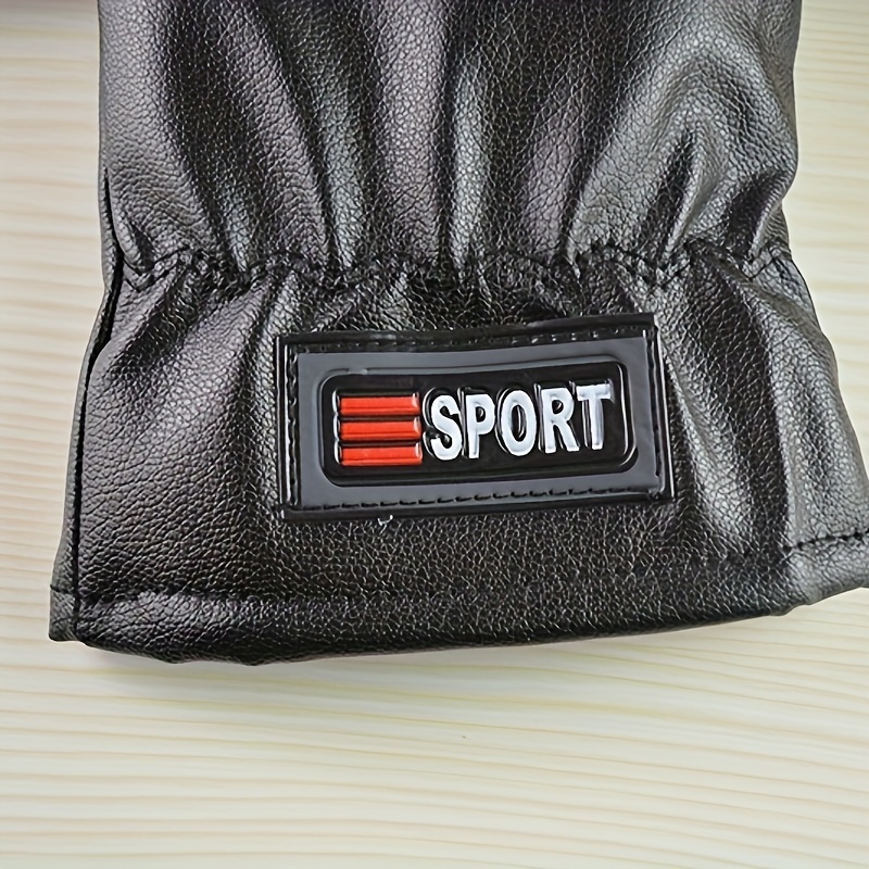 Winter PU Leather Touch Screen Gloves for Motorcycle Riding