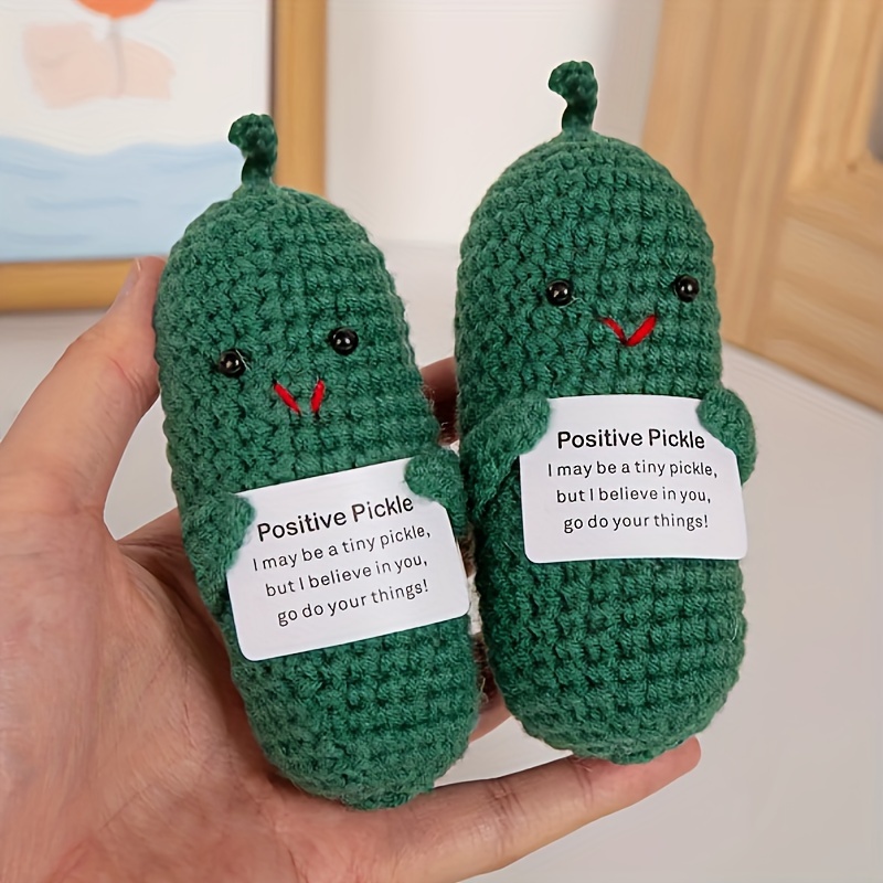 Positive Energy Potato Pickle Corn Doll Hand Stitched Handmade Plush Wool  Knitting Doll With Card Funny Christams Gift Home Room Decor From  Timelessdream, $4.49