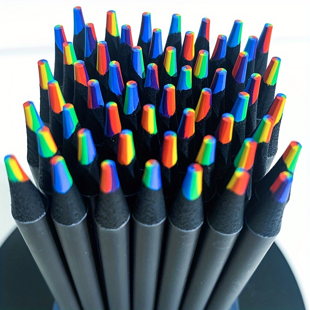 6Color Rainbow Pencils Colored Pencil for Kids Adults Art Drawing Wooden  Colored Pencil Multi-Colored Pencil