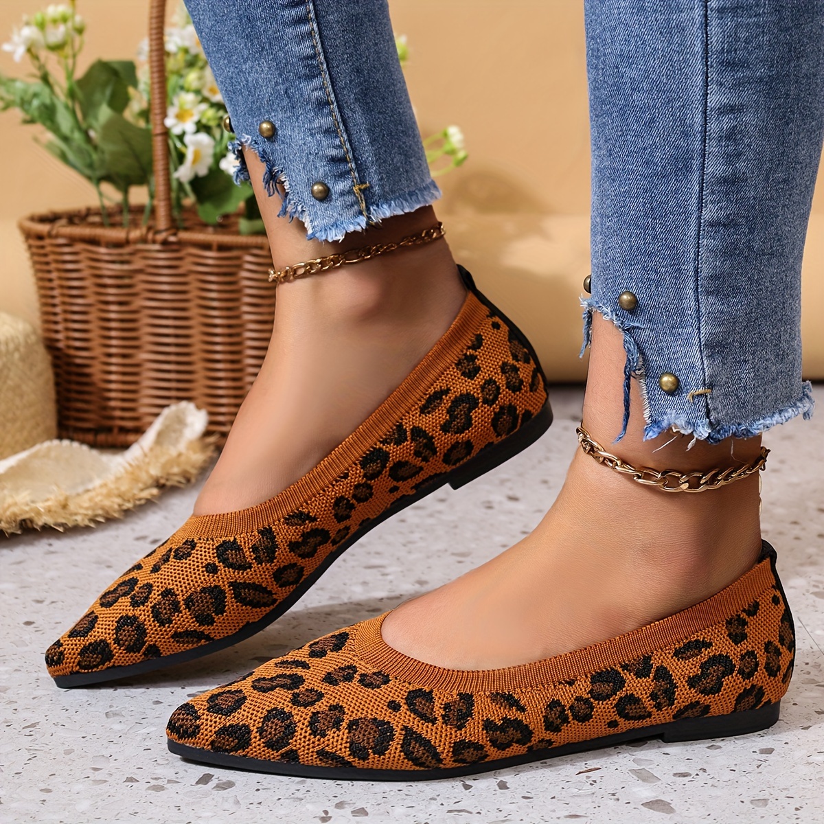 Leopard on sale flats wide