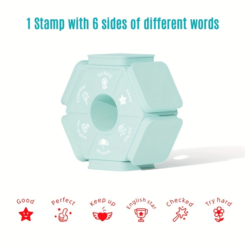 The Name Stamp Teacher's Seal Gifts for Teachers Kid Stamps Stampers Kids  Multi-sides Homework Portable Six Primary School Student 