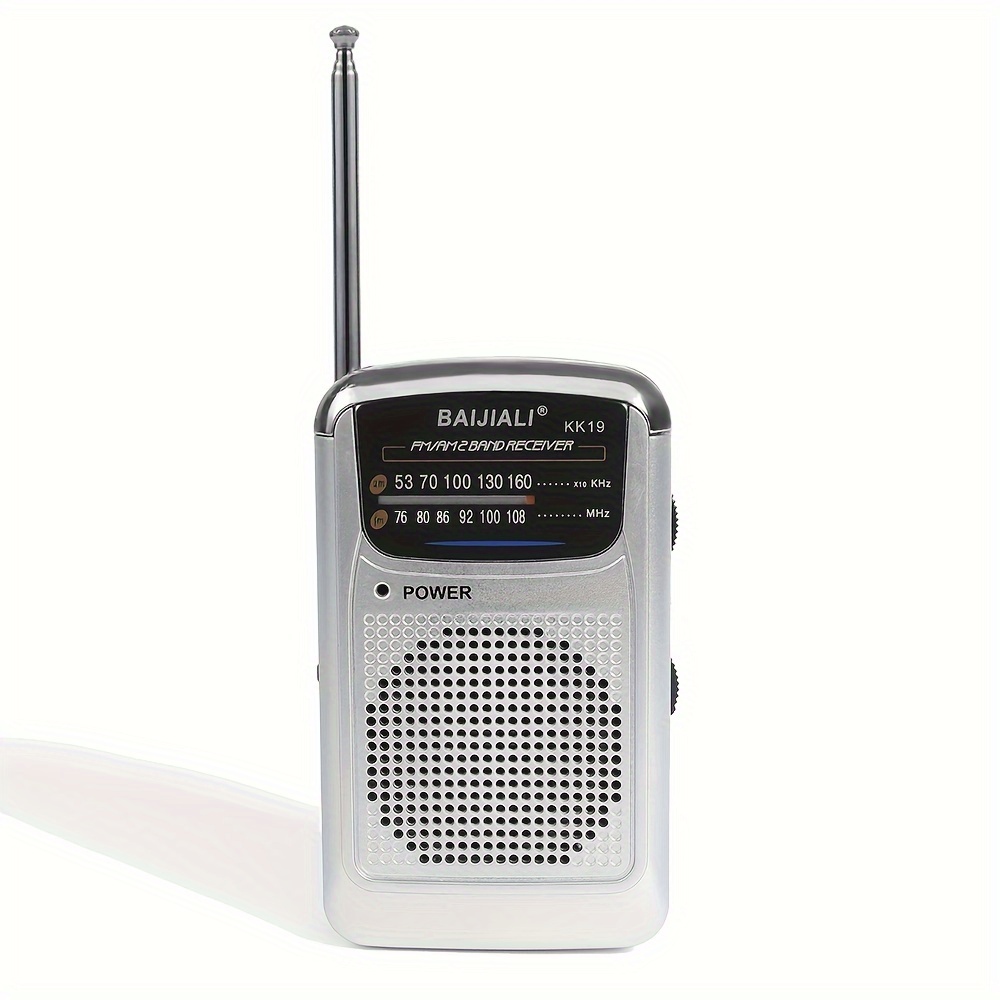 Radio de bolsillo AM FM, Transistor con altavoz, conector para