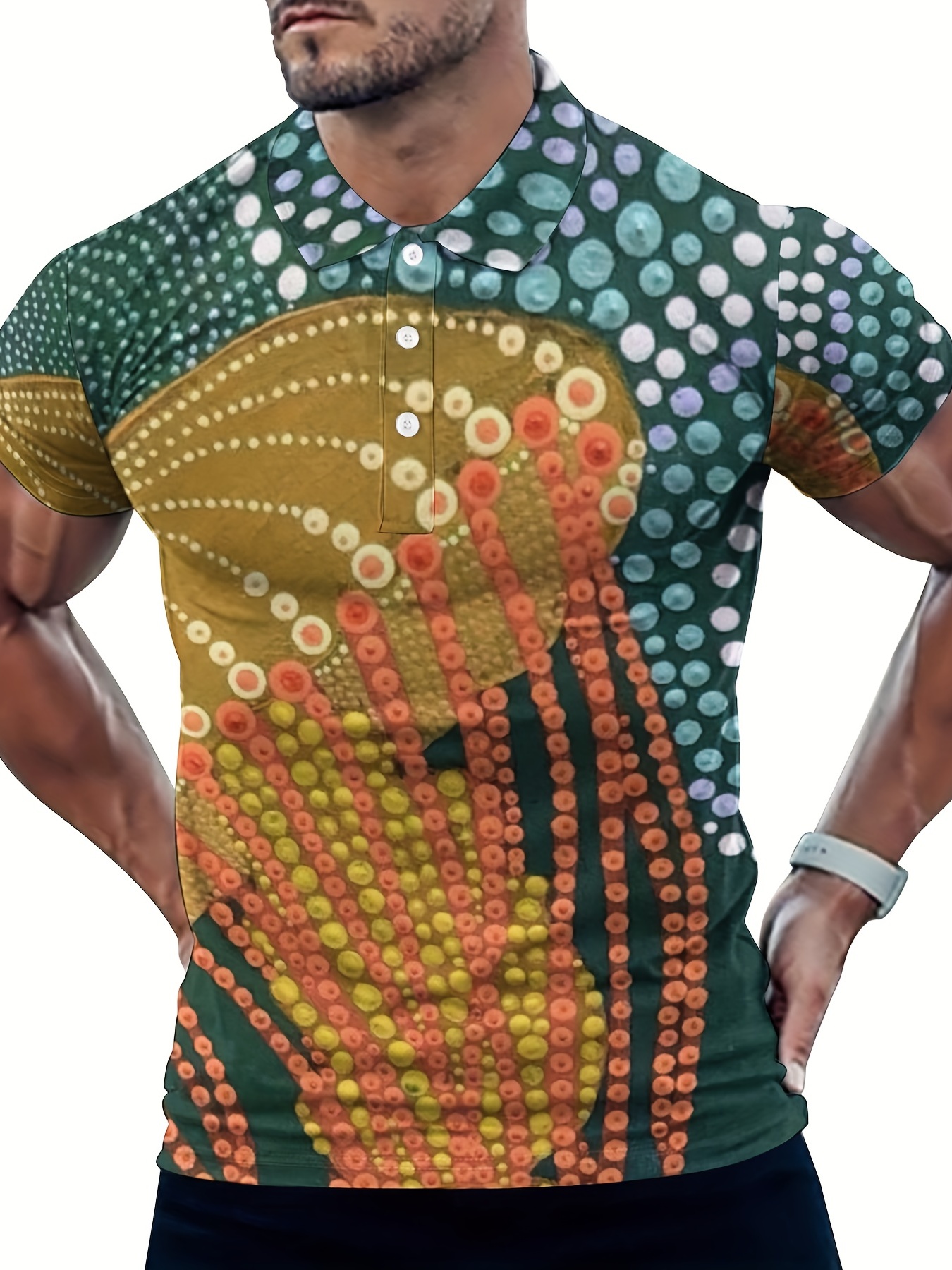 Mens Comfy Trendy Novelty Polo Shirt For Summer Today's Best Temu Australia