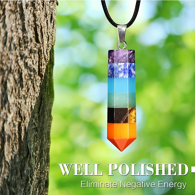 Seven Chakra Natural Stone Pendant