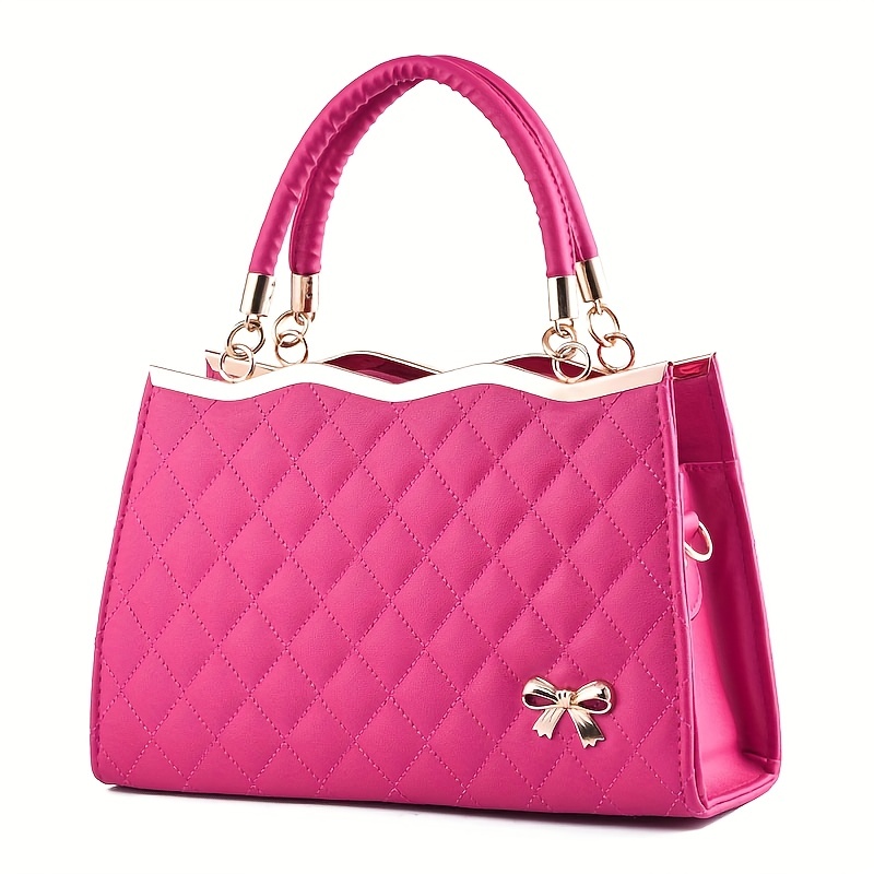 Bolsos para mujer Bolso de Hombro de moda, asa superior, Rosa/Rebel  Elegante Set 3: Bolsa Hombro de Mano y Cosmetiquera