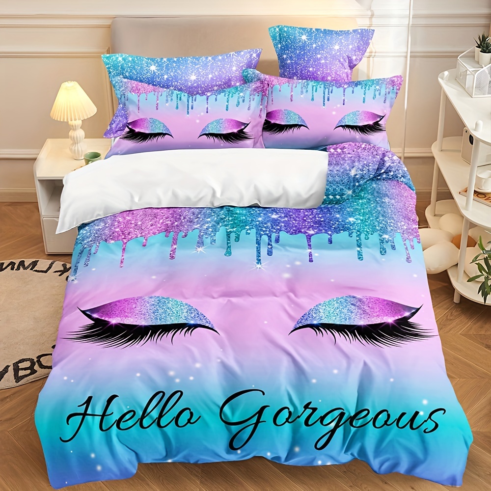 Unicorn eyelash outlet bedding