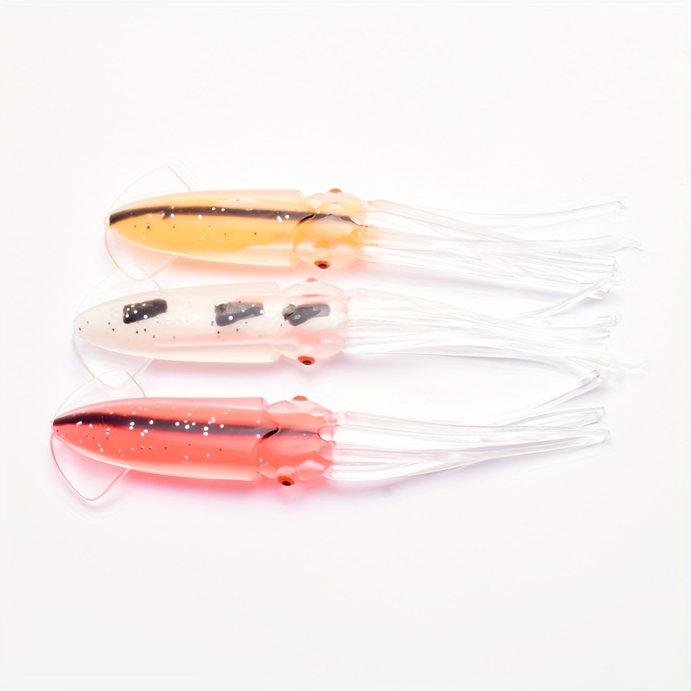 Soft Lure Fishing Tackle Pvc Rock Cod Rig Twin Bulb Squids - Temu