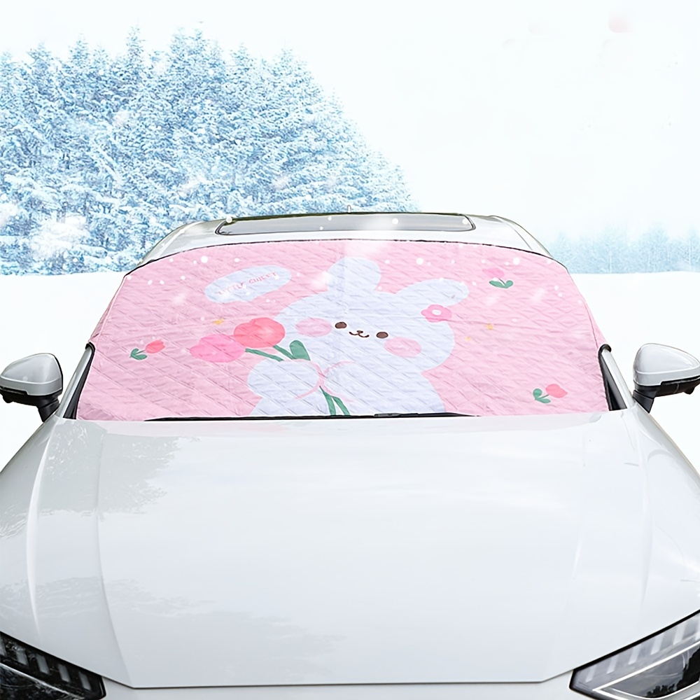 Car Windshield Snow Cover, Cartoon Rabbit Bear Pattern Sunshade Cover  Outdoor Waterproof Anti Ice Frost Winter Windshield Protector For Car  Exterior
