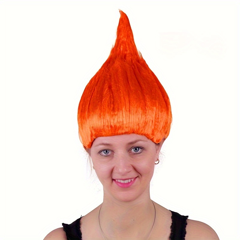 Cosplay Wigs Colorful Flame Shaped Straight Hair Wigs Temu