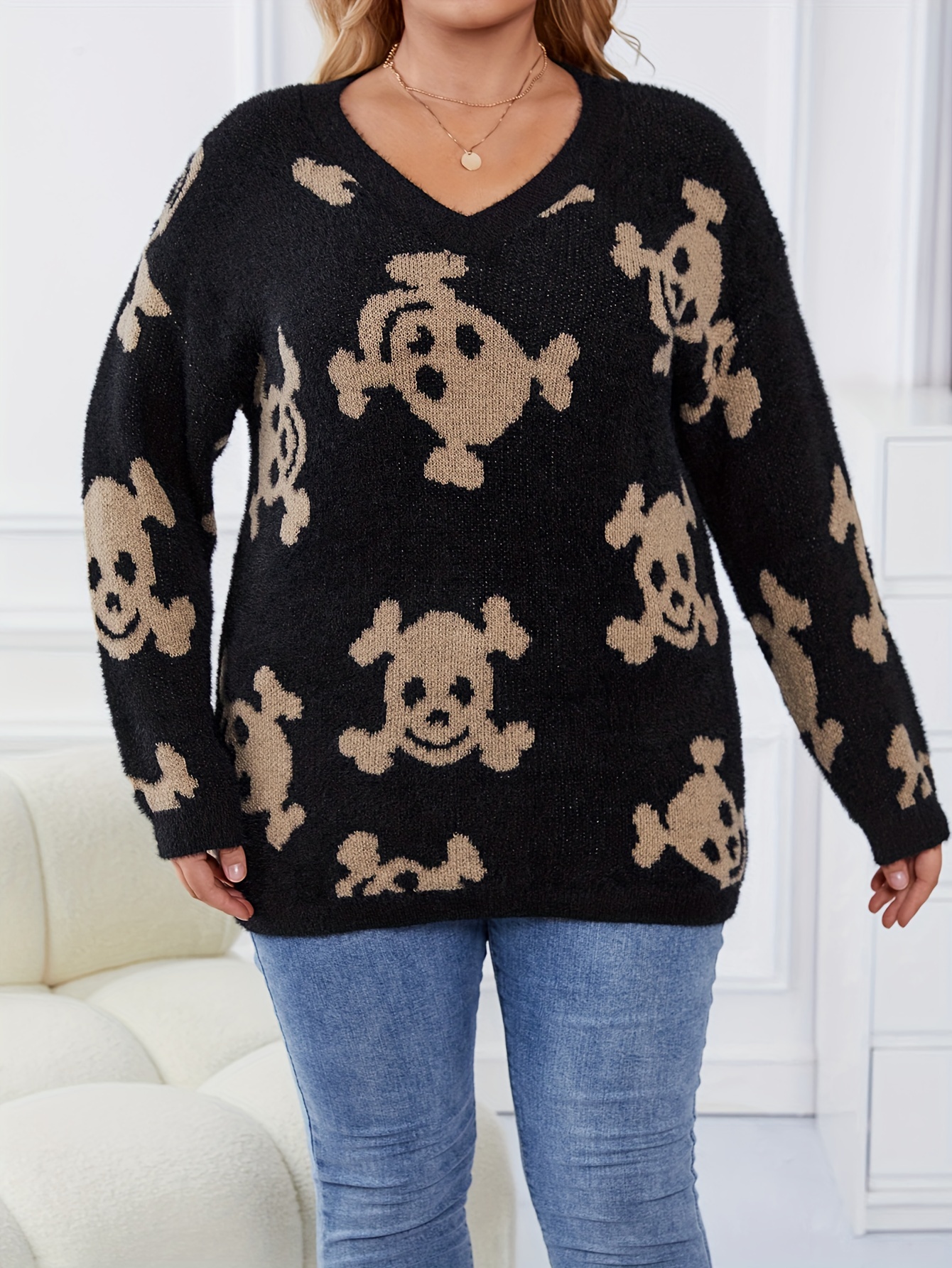 Skull clearance jumper womens