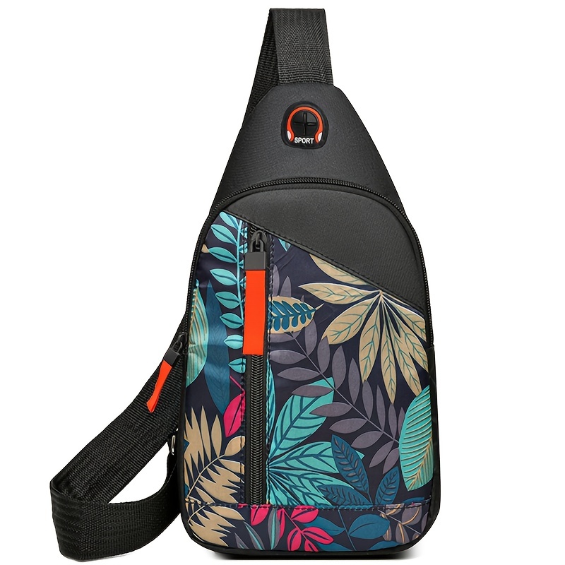 Floral Print Canvas Crossbody Bag image 6
