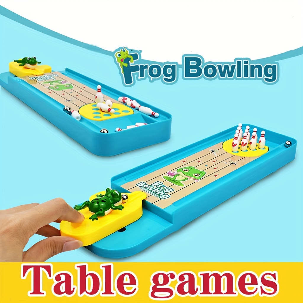 Frog Bowling Pinball Table Game Toys