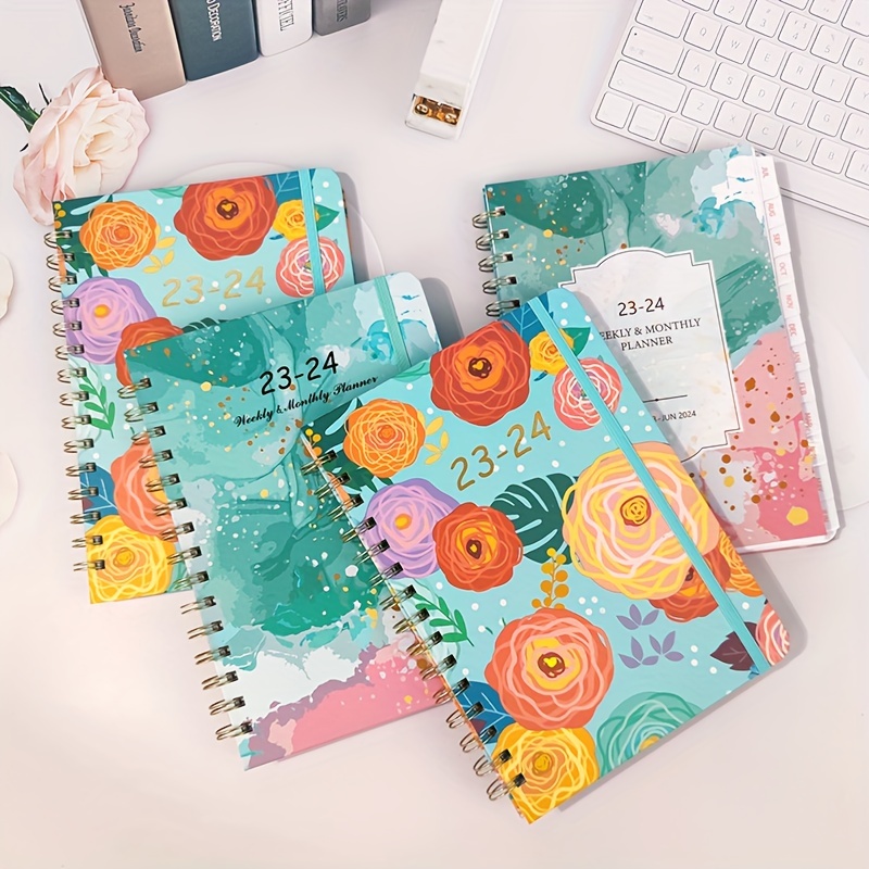 A5 Spiral Schedule Book Planner Weekly Monthly Annual Calendar Notepad