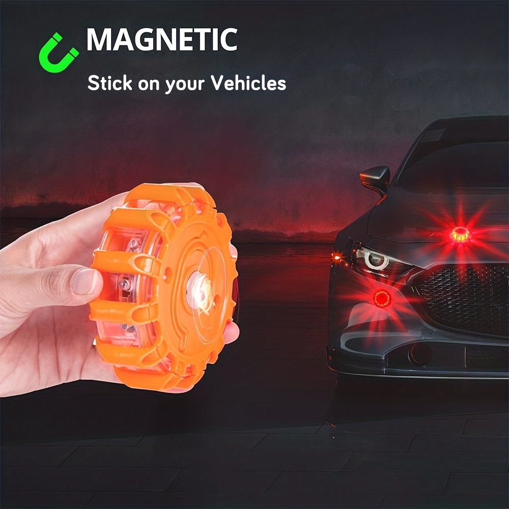 Paket] LED Warnleuchte 360° Pannenhilfe Notfall Auto mit Magnet 9