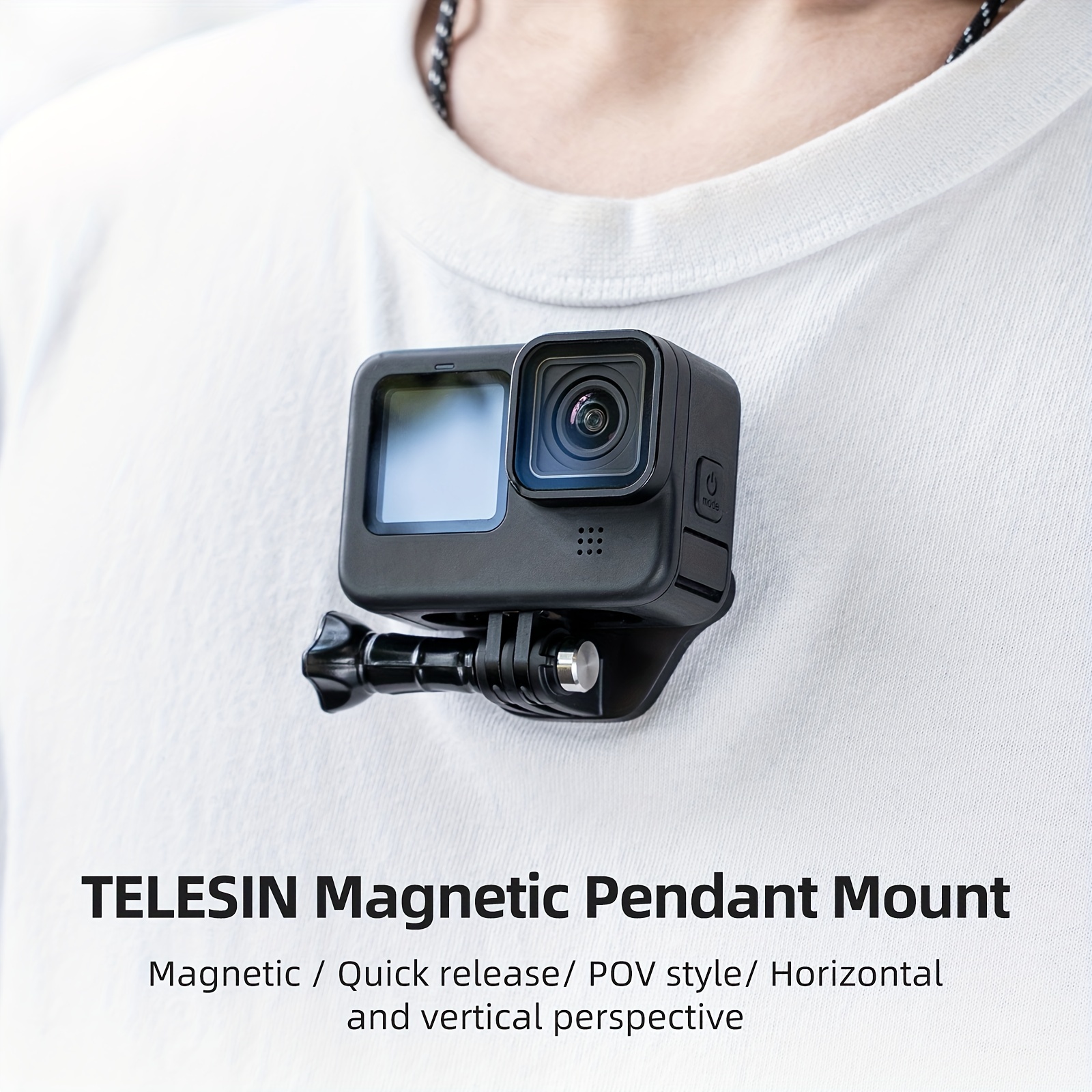 Telesin Gopro Chest Quick Release Strong Magnetic Suction Bracket Suitable  For GoPro11 109 For DJI Action 3 First Person Visual Fishing Road For Phone  Neck Hanging Neck Shooting