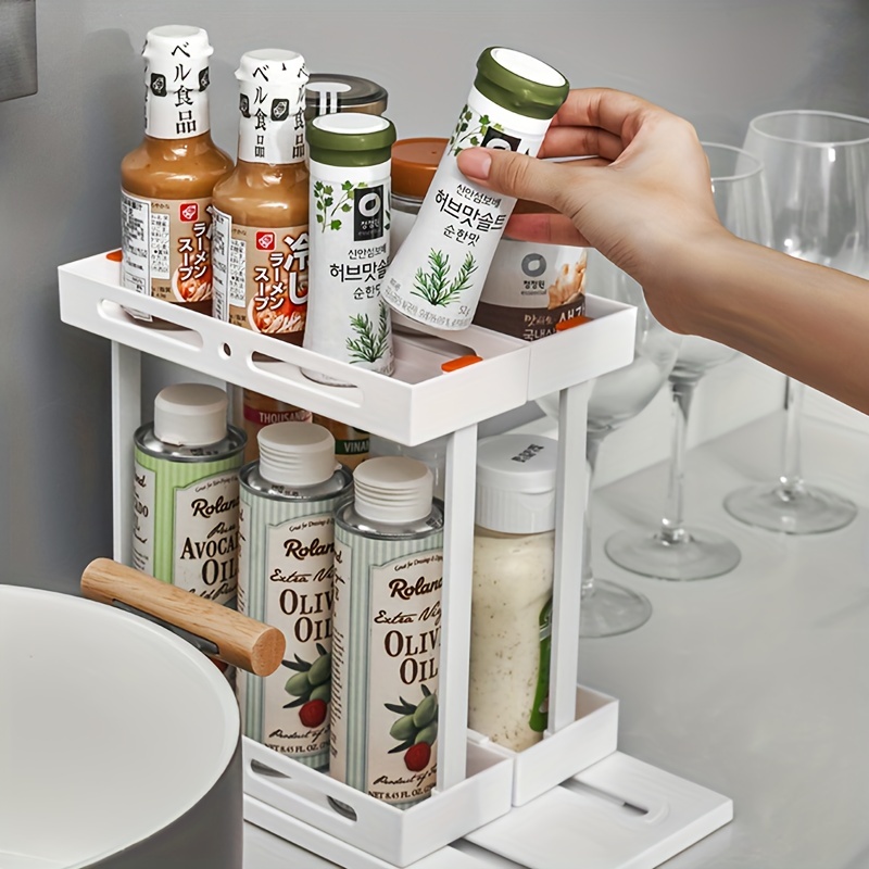 Multi-Function Rotating Storage Rack For Spices & Pill Bottles