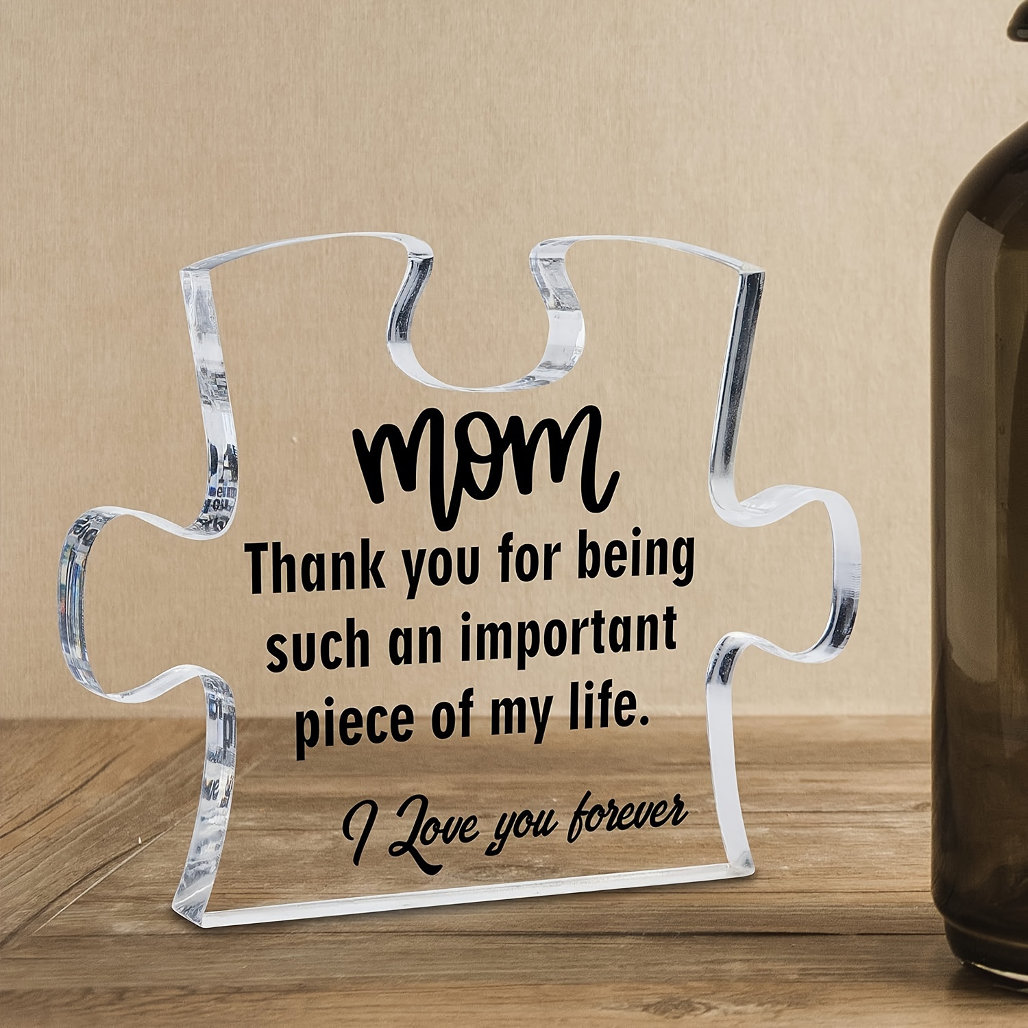 Acrylic Puzzle Plaque,thank You Mom Gifts From Daughter, For Mom  Appreciation Ornament Gifts, For Mom Anniversary Ornament Decorations, For  Mom Unique Birthday Gifts For Mom,christmas Decor,home Decor,party  Decor,thanksgiving Gift - Temu