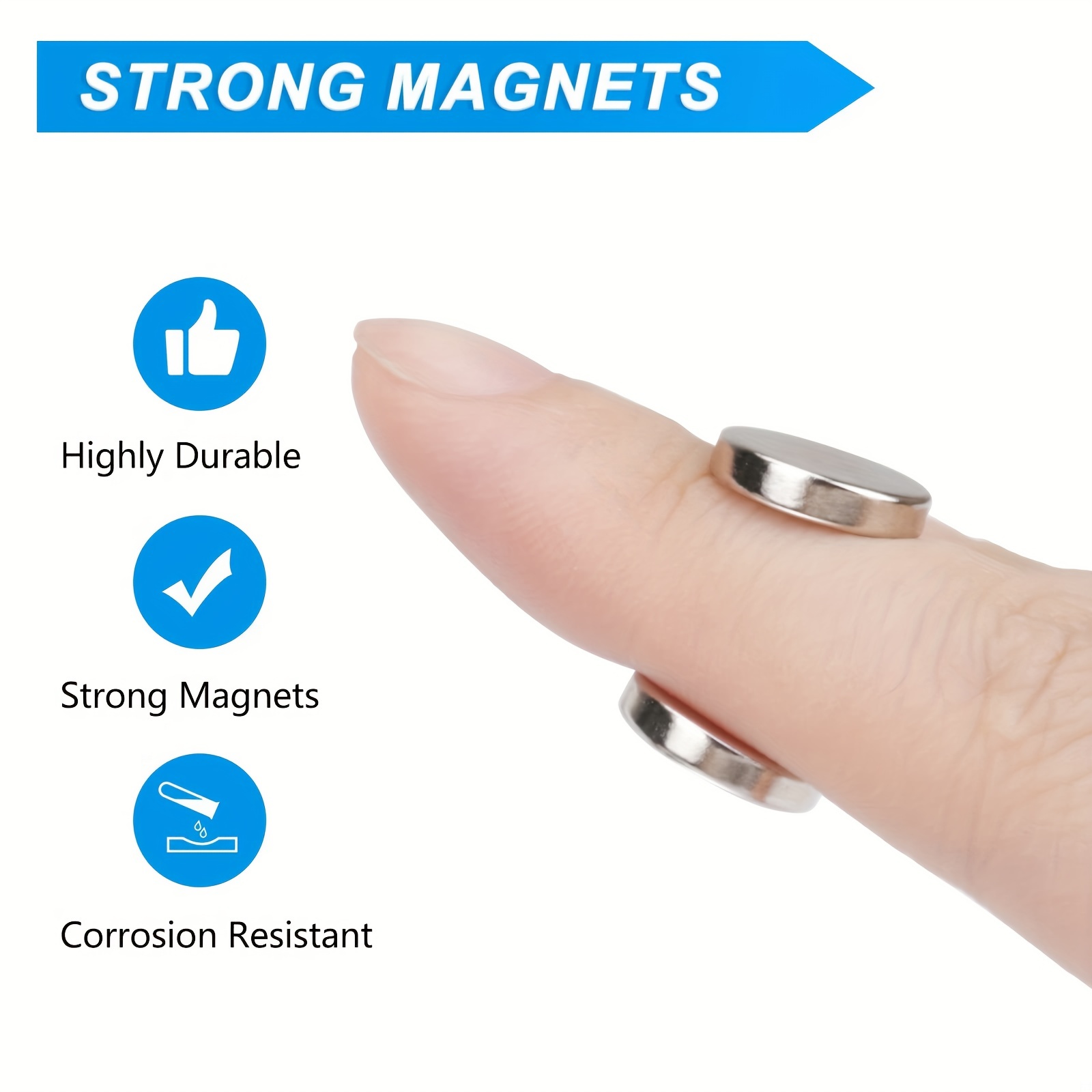 TRYMAG Magnets for Crafts with Adhesive Backing Round Disc Magnets