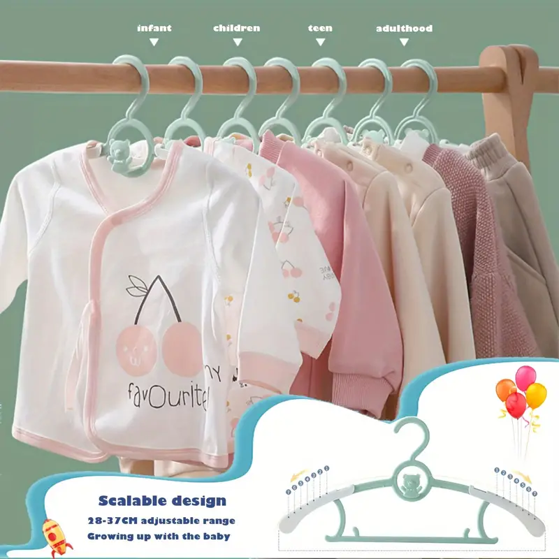 Adjustable Hangers Nursery Closet Hangers, Non-slip And Extendable Laundry  Infant Hangers For Newborn Clothes, Also For Commercial Use - Temu