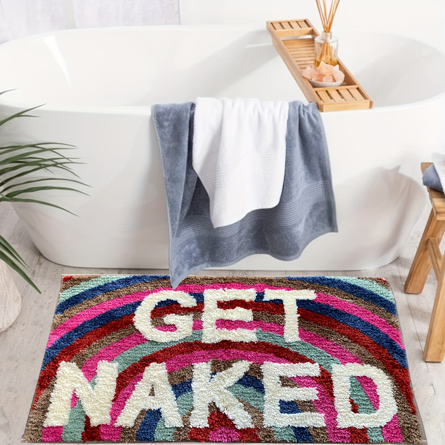 HOKitchen-Tapis de buanderie Lea, support non ald, absorption d'eau,  ultra-mince, polymères de bain de sol, portes d'entrée, décor de chambre -  AliExpress