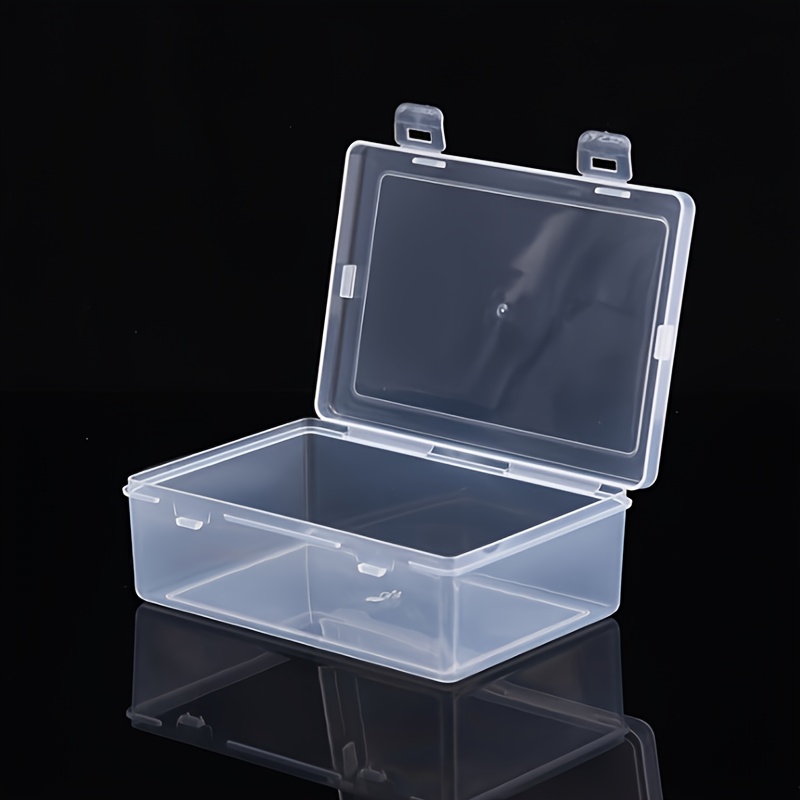 Transparent Storage Box Rectangular Lid Plastic Double - Temu Canada