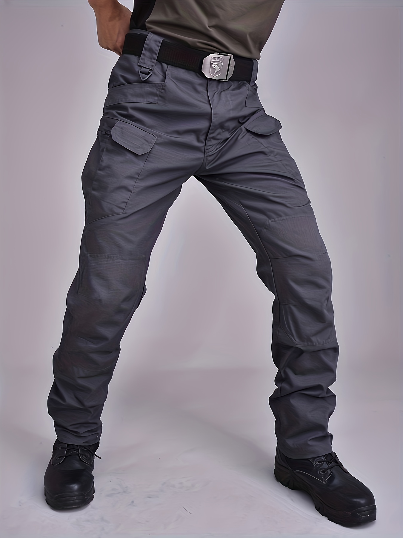 Mens Cargo Military Trousers Six Pocket Army Combat Pants Casual Outdoor  Slacks