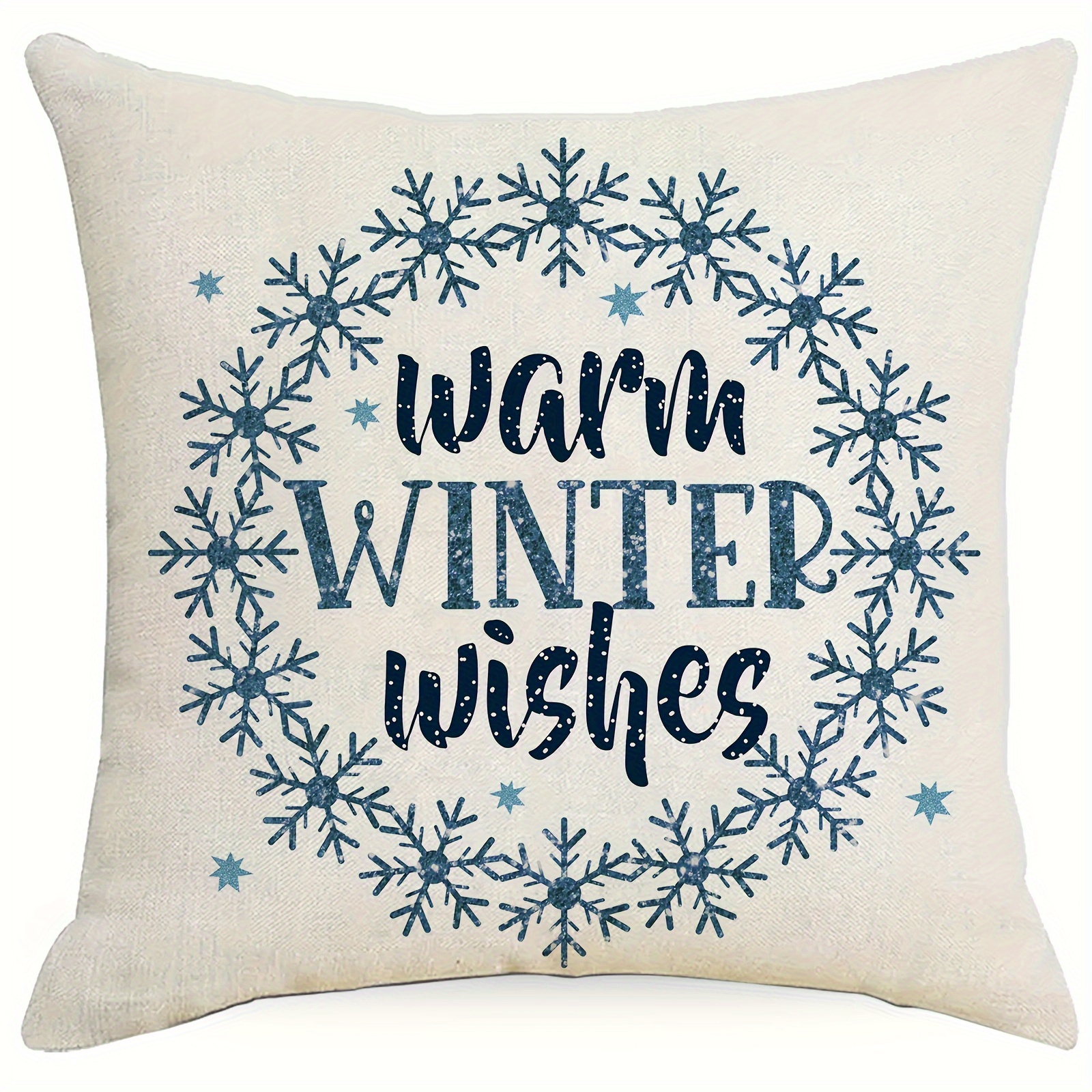 Merry Christmas Decorative Christmas Dwarf Snow Blue Print - Temu