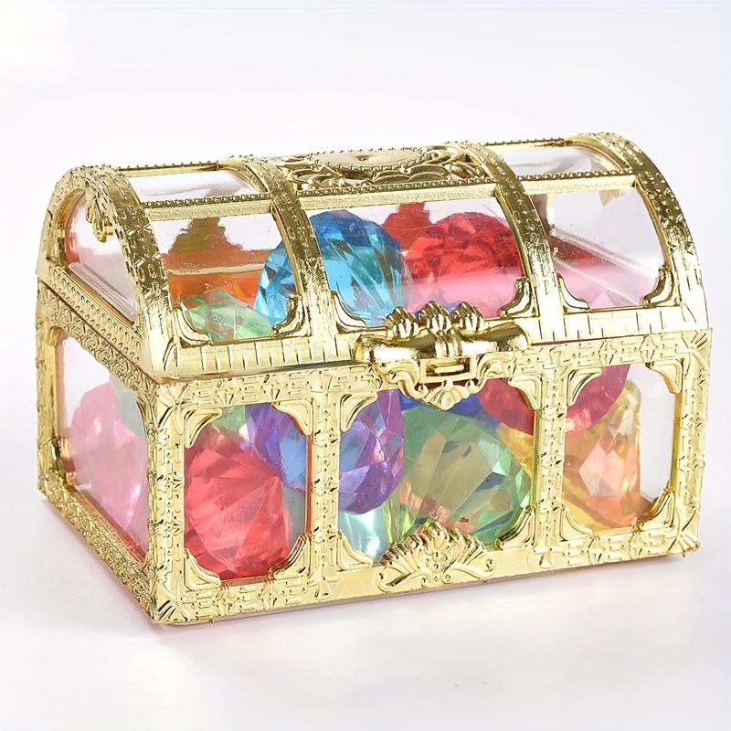 Colorful Gemstone Toys, Imitation Crystals, Princess Castle Treasure Chest,  Pirate Treasure Chest, Family Toys, Beautiful Gifts