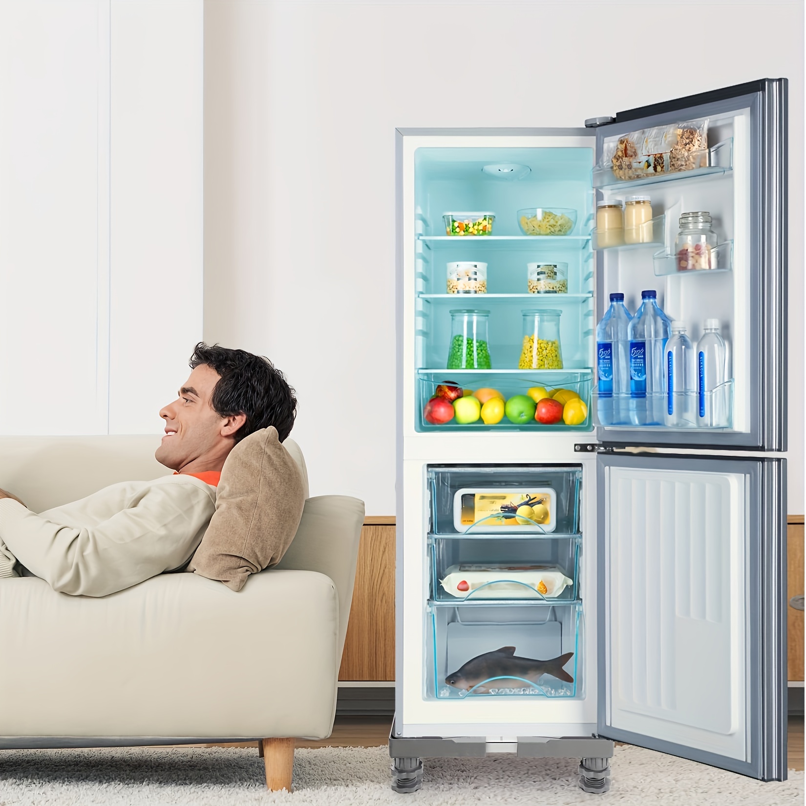 Soporte Ajustable Base Con Ruedas Para Refrigerador Lavadora