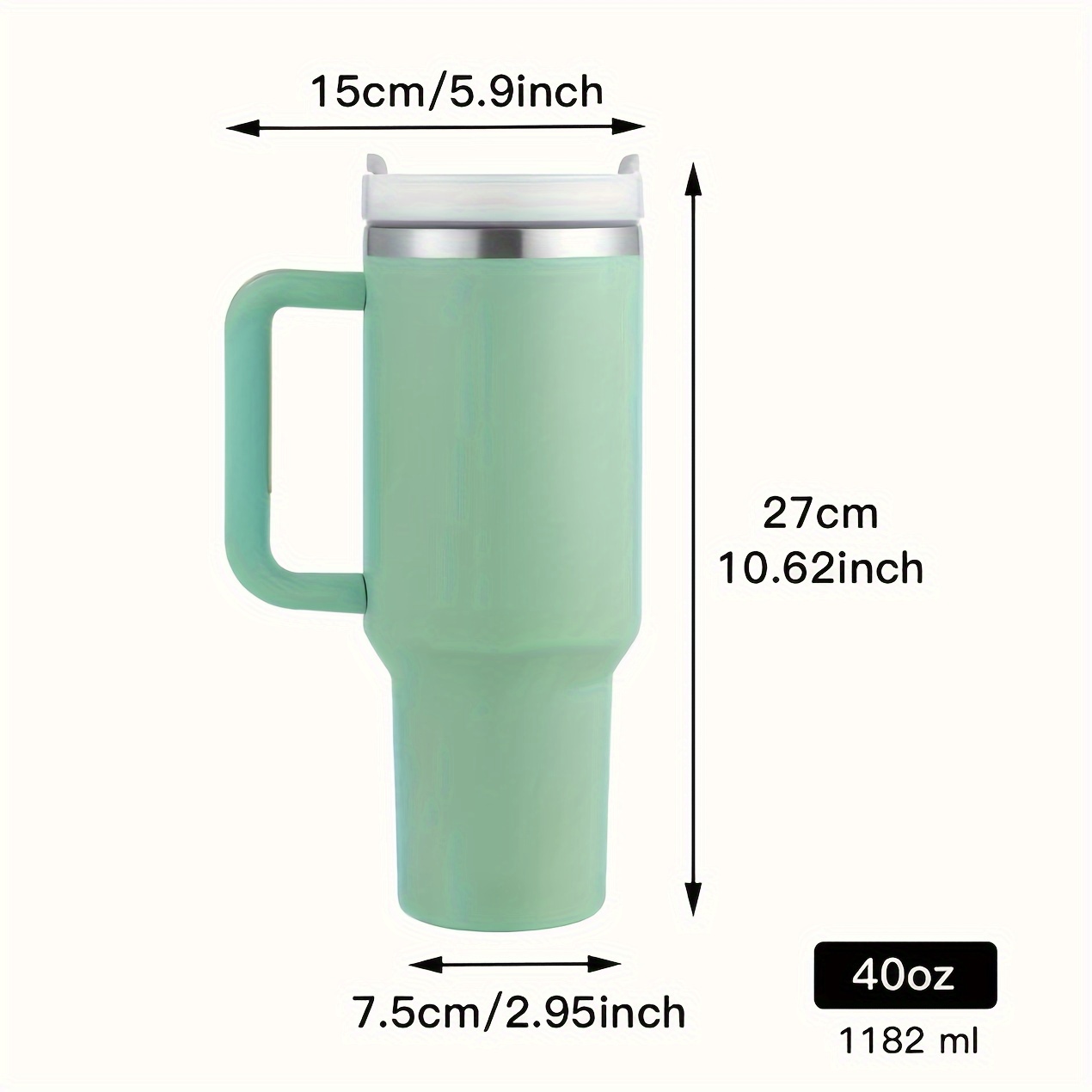 Large Capacity Insulation Tumbler With Straw, Portable Car Cup With Handle,  Suitable For Car, Home, Office, Travel, Birthday Gifts - Temu