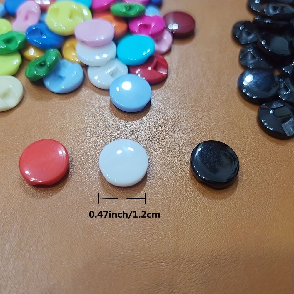 Trimming Shop 15mm Aluminium Blank Cover Buttons with Plastic Shank Backs  Self Cover Tack Buttons for Sewing, DIY Projects, Repairing, Black, 100pcs  