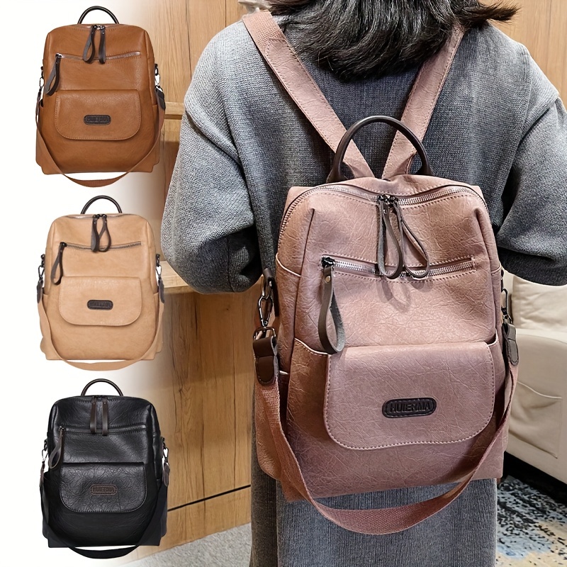 Vintage Preppy Style Backpack Purse, British College School Bag, Versatile  Two-way Shoulder Bag - Temu