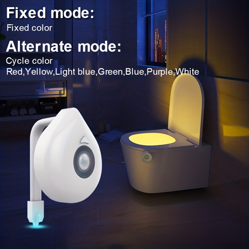 Lampe LED de toilette 16 couleurs - Veilleuse LED Détecteur - pour