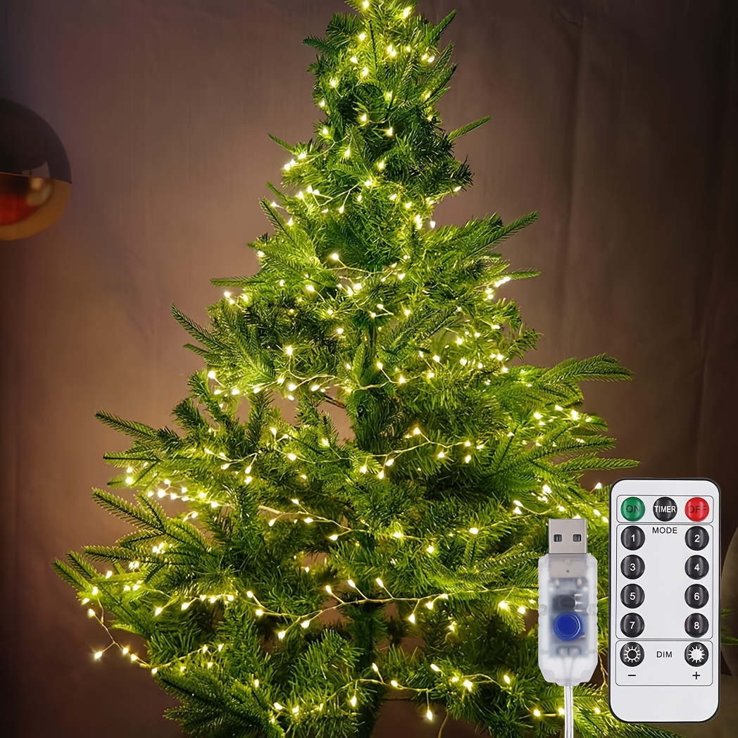 Lumière de Ruban d'Arbre de Noël, Pliable 40 LEDs Batterie