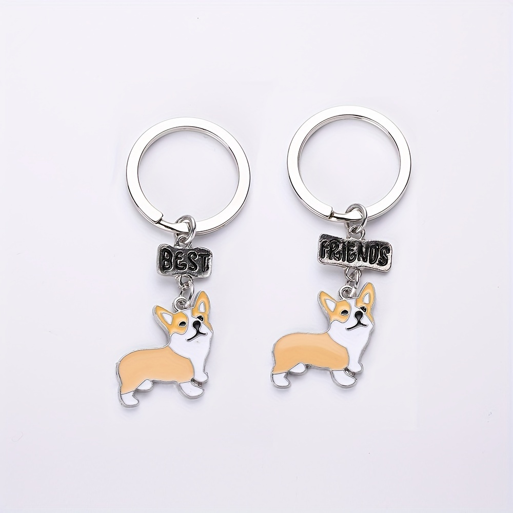 Corgi Dog Charm Keychain