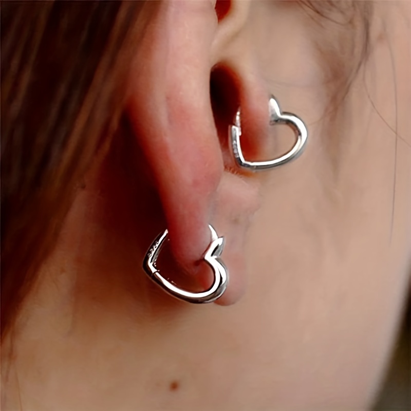 Heart Hoop Earrings – Etymology Jewelry