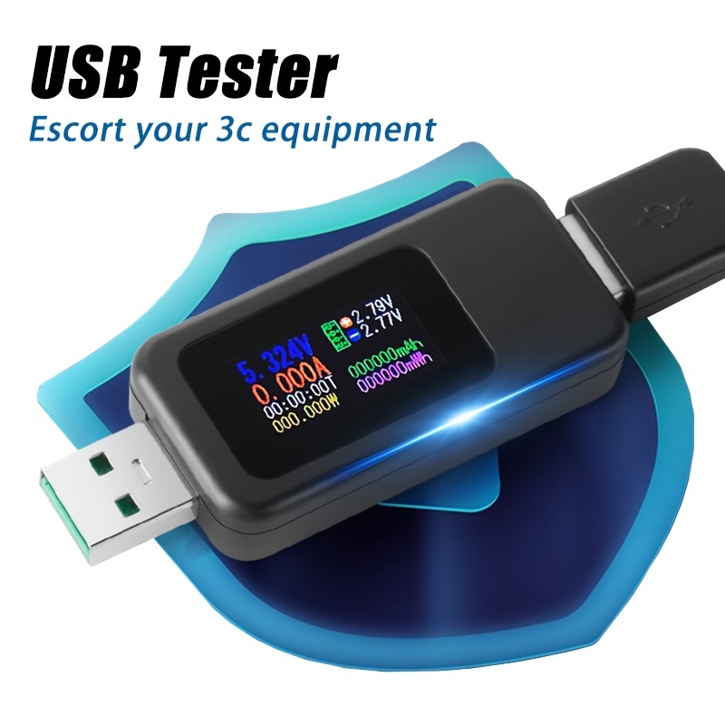 Testeur USB, Testeur De Courant De Chargeur De Batterie Externe Voltmètre  Amperimetro Intelligent Pour Testeur USB