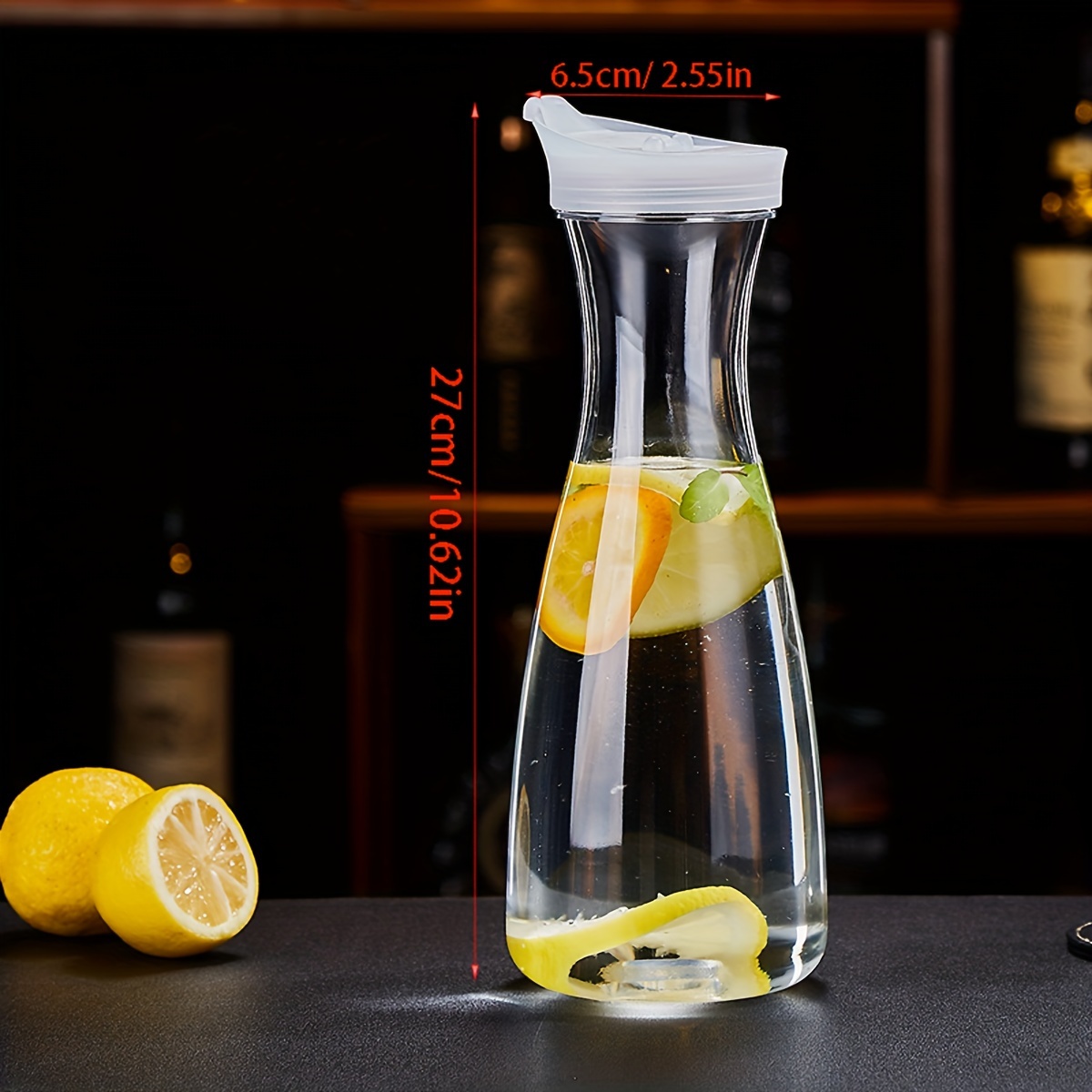 1pc 1100ml Acrylic Plastic Pitcher For Restaurant, Large Capacity Beverage  & Juice Jug, Commercial Iced Tea & Lemonade Jug