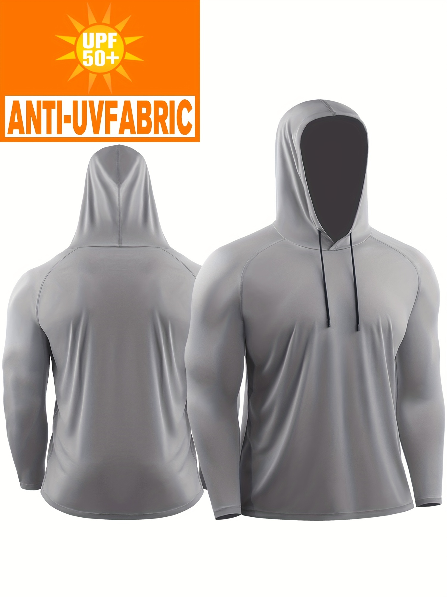 Sun Protection Clothing Men's Hoodies Running T-Shirts, Breathable