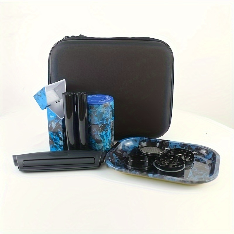 Rolling Tray Metal Tin Box Smell Proof Cone Case Tube Combo