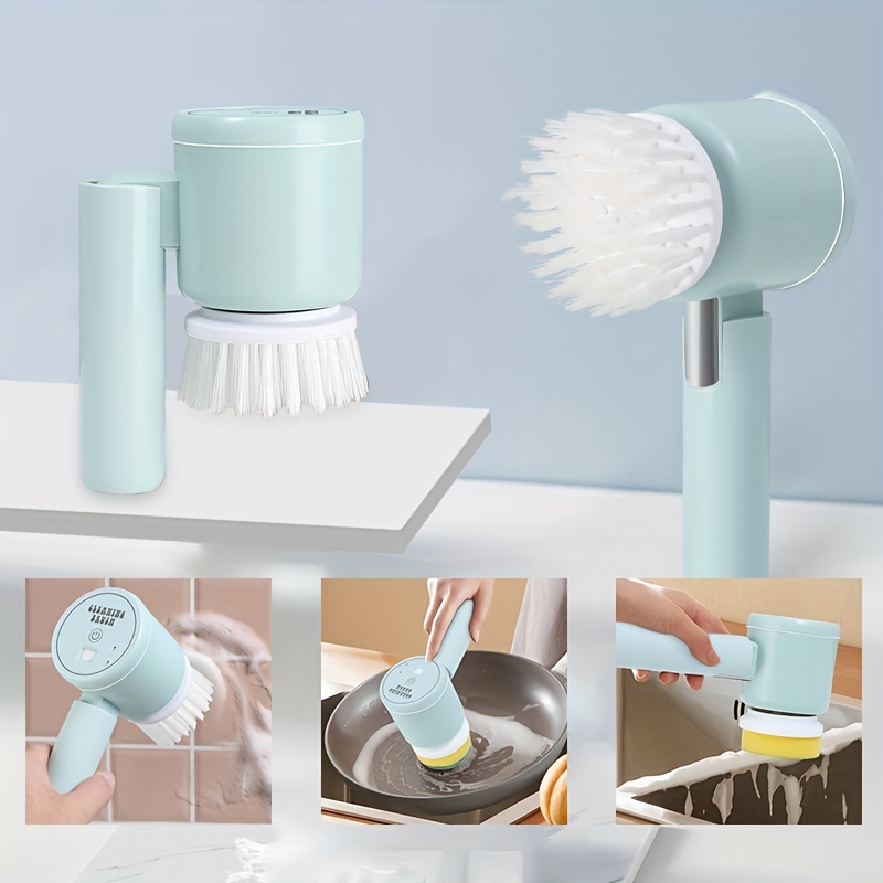 Electric Rotating Cleaning Brush - 1200mah Electric Shower Scrubber,  Multi-purpose Cleaner For Bathtub, Floor, Wall, Tile, Window, Sink, Kitchen  With 2 Brush Heads