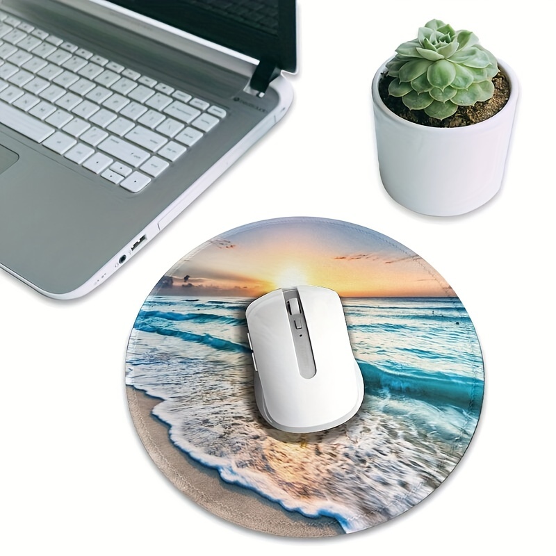 Tropical Beach View Mouse Pad Non-slip Base