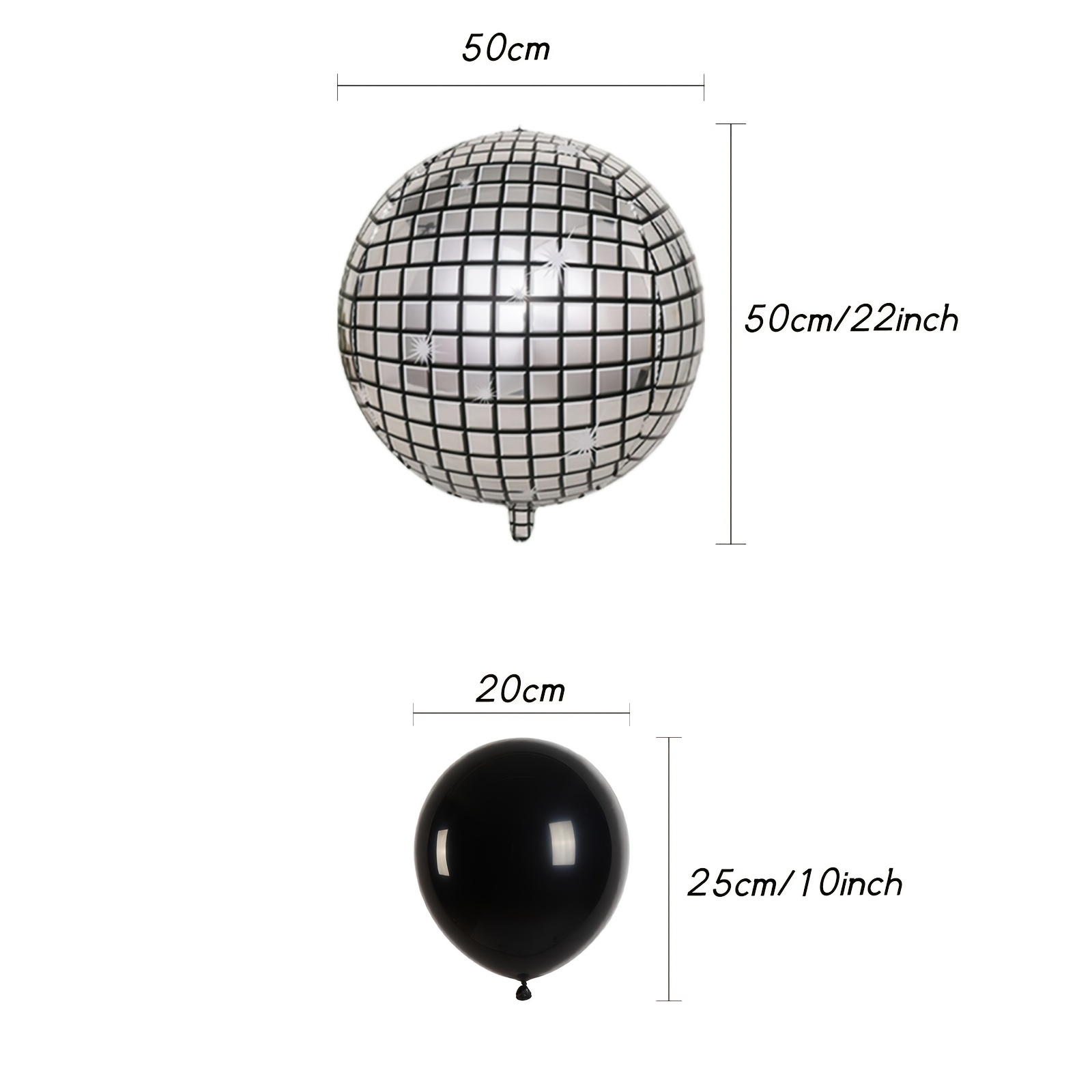 Acheter Ballon Disco en aluminium réutilisable, rond à 360 °, métallique,  22 pièces
